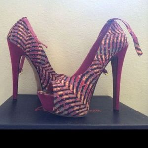 Wild Pair Multi-Color Studded Heels
